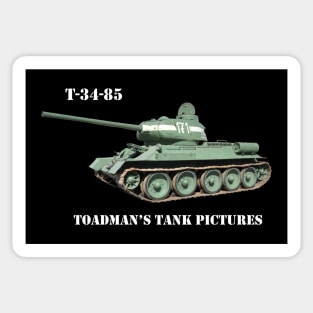 T-34-85 Medium Tank w/Toadman txt_wht Sticker